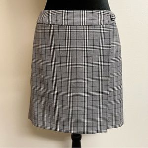Target’s A New Day Black and White Plaid Wrap Skirt